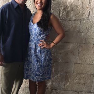 Anthropologie blue dress